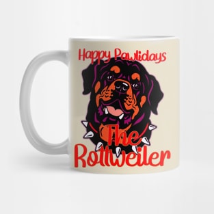 The Rottie - Happy Pawlidays Mug